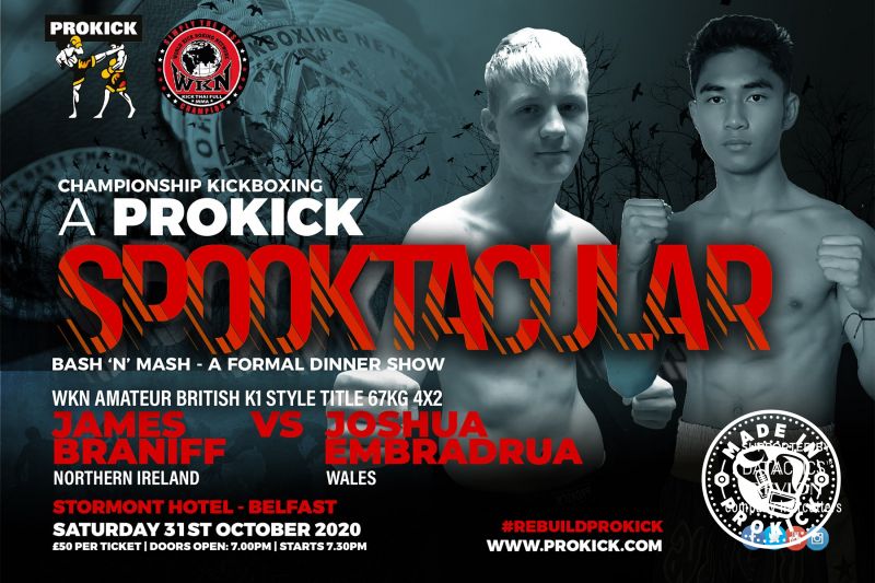 Braniff (NI) Vs Embradrus (Wales) are preparing for fireworks this Halloween as these two battle it out to be declared WKN Amateur British K1 Champion at 67kg.