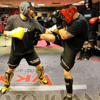 sparring training at the ProKick Gym