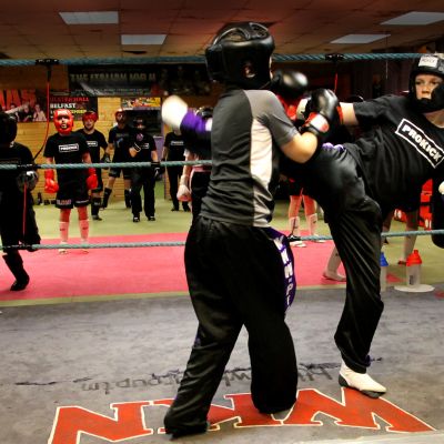 Joseph & Riley in sparring action