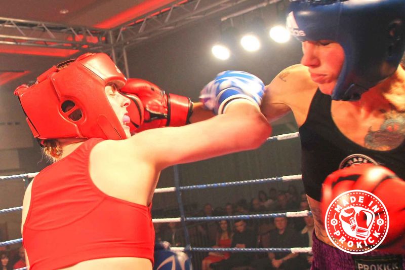 Rowena Lands a Right Hand against Doyle in their Irish title fight
