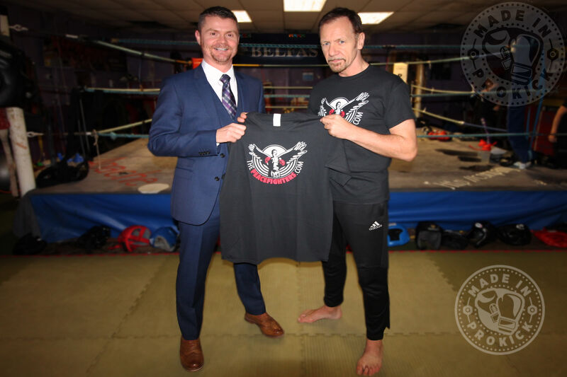 Gareth Tipping with Billy Murray at the ProKick Gym