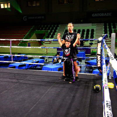 Reuben Grahm enters the ring ready to compete