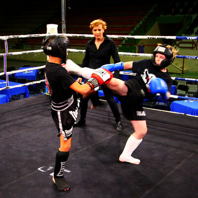 11 year old Joseph Millar in high kicking action in Malta 