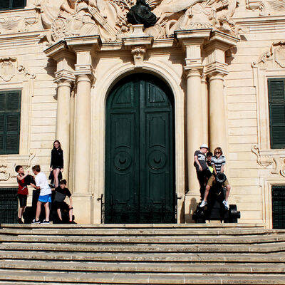 ProKick Kids enjoying the sights in Valletta.