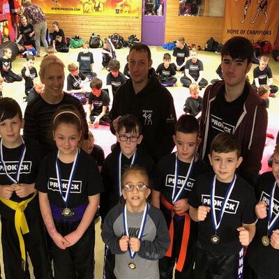 Some children & winners from the Prokick competition 