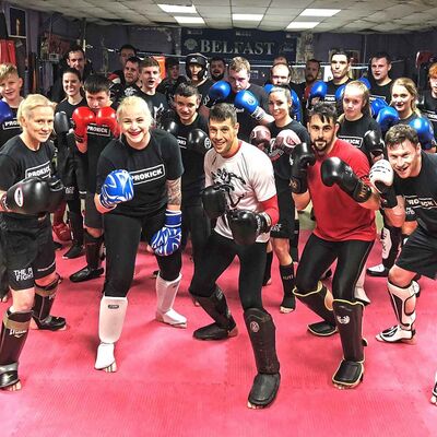 Visitors in the Old Tin Hut at the 4th week of New Sparring Class 24th Jan 2018 