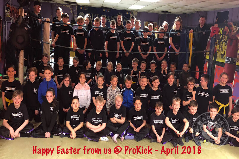 Happy Easter From the ProKick Kids Class on Saturday 31st March 2018