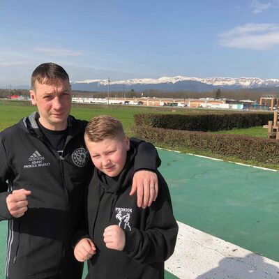 Father and Son - the Wightman's in Switzerland - young Jack never been on a plane before and now he will competes in Switzerland. Well done guys! 