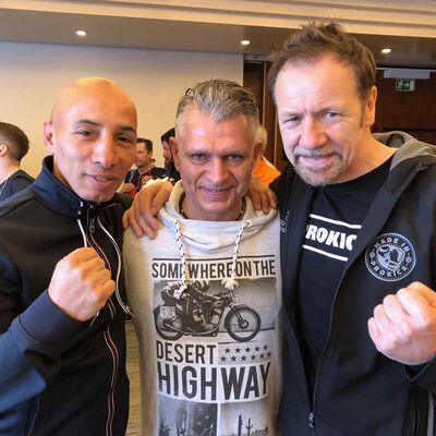 WKN Family, Habib Baker, Cezary Podraza & Billy Murray  meet at the WMAG in Geneva Switzerland