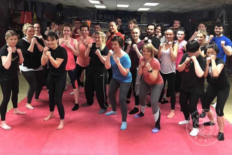 Pictured a new squad of high kicking kickboxing beginners who all started at the ProKick Gym on Thursday April 12th at 8:15pm. 