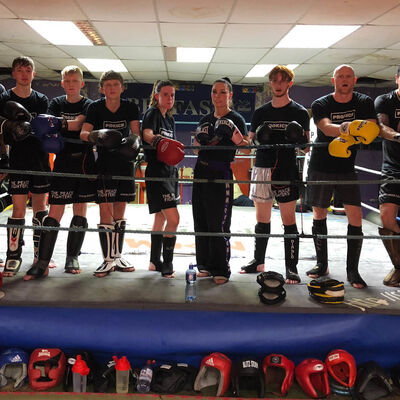 Fighters class pictured here on Mat 30th - The Fight-card for June 30th at the Stormont Hotel in Belfast