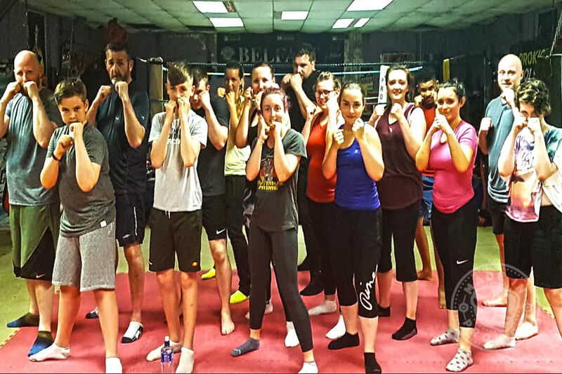 Pictured here are the new squad of high kicking kickboxing beginners who all started at the ProKick Gym on Thursday June 7th at 8:15pm. T