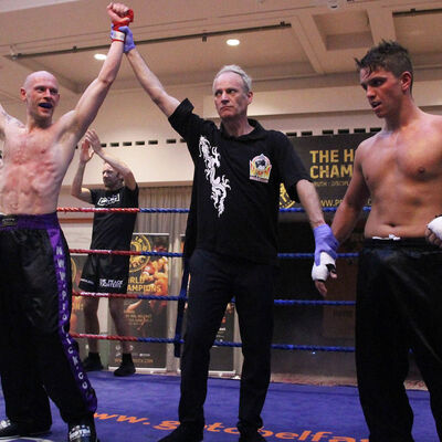 Matthew Kerr (Belfast) gets the win from the judges