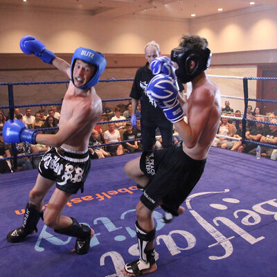 Jay Lands Kick that dropped Sights Balliciunas at the Stormont Hotel in Belfast on June 30th