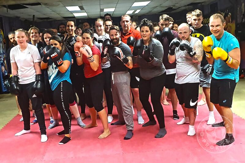 A 6-week ProKick Beginners Course concluded with a tough pads class under the direction of #JohnnySwiftSmith on Monday 10th Feb 2020