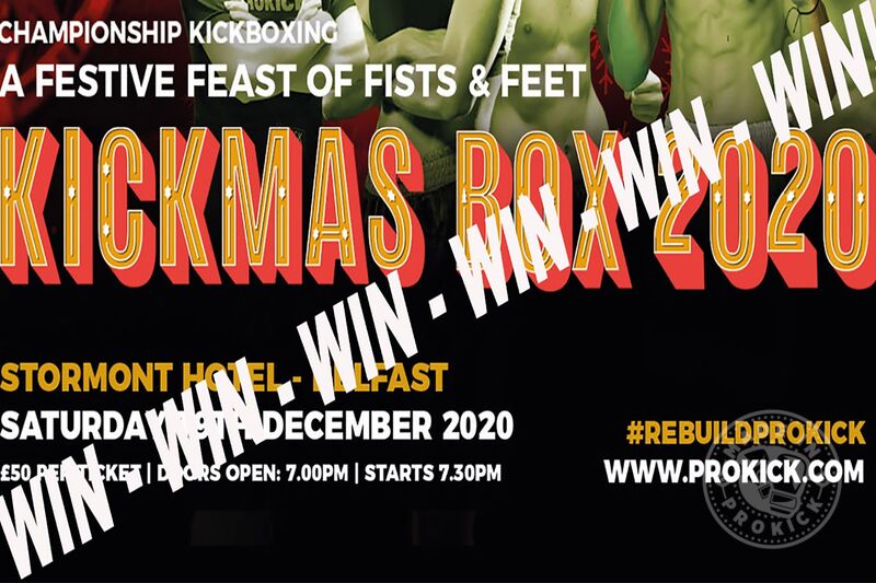 Win two Tickets For KICKmas plus a hotel night for two people with full breakfast and all for just a £5er.  All your kind donations are in aid of the #RebuildProKick fund.