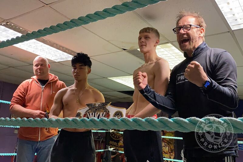 James Braniff squared off against Welsh fighter, Joshua Embradrua at today's weigh-in for their Battle of Britain championship match,