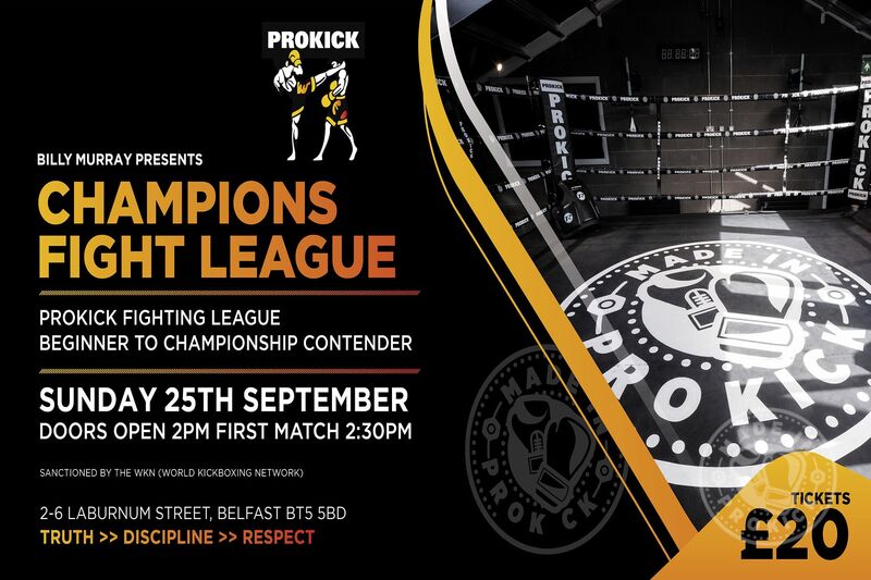 25th September will see the inaugural ProKick event at the New Gym - this event sees the beginning of a monthly fight league that will see ProKickers compete with different clubs from Ireland, the UK and Europe each month.