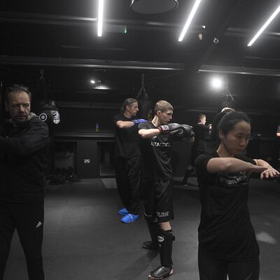 Japan Belfast Connection - Warm-ups Yuko Koshikawa, trains at the iconic new ProKick gym.