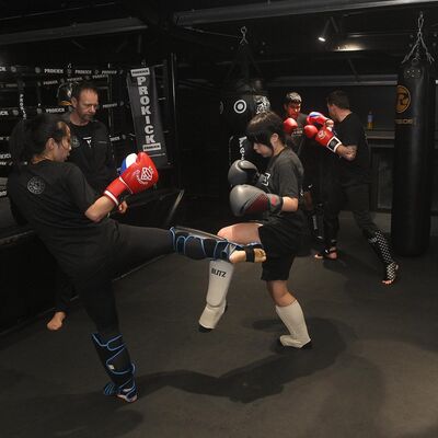 Sparring at the ProKick Gym with the Japan - Belfast Connection