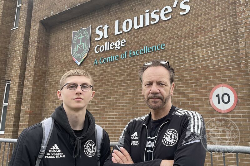 Rumour are right former World Champion Billy Murray and WKN champ, Jay Snoddon were back to school - St. Louise's Comprehensive College a little sample of the ProKick ethos ‘Truth. Discipline. Respect.’