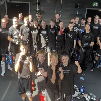 Pictured some of the team who took part in the first ProKick Spar-a-thon on Saturday 27th Aug at the New ProKick Gym