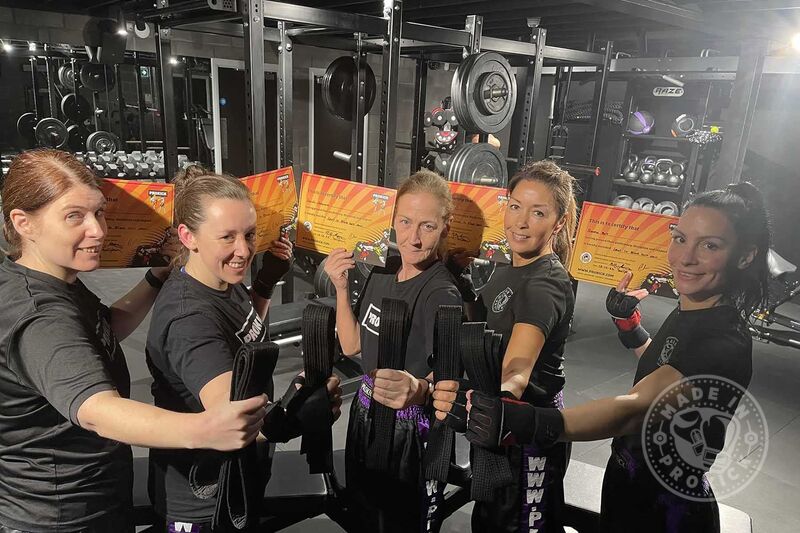 The Teacher, Kathryn Warren - the Councilor, Ruth Anderson - Health-worker, Sarah Stewart - Ex-Pat entrepreneur, Amanda Garett - and the Hospital Clerk, Rowena Bolt. The Fab-Five achieved one of the highest honours in Martial Arts - 'Black Belt'.