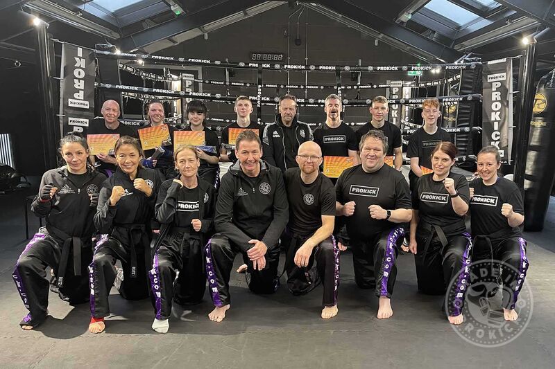 They were joined by Mr Paul Gordon, another long serving black belt, and at this stage there were 8 black belters sitting on the ring assessing those who had come to grade. No pressure!