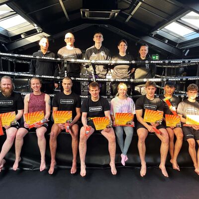 New Orange Belts With Senior ProKick Team