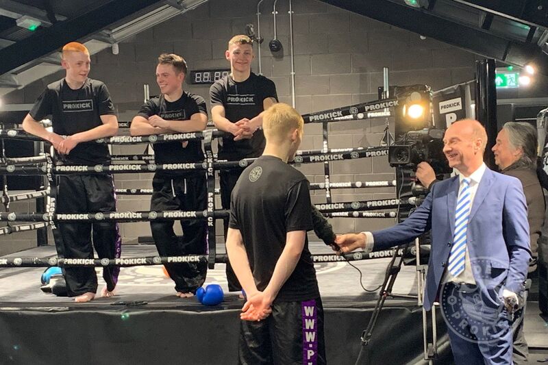 The Braniff Brothers' Nathan, Dan, James and Adam. were interviewed by BBC's Stephen Watson for an unique style kickboxing event #CFL4 at the the Prokick on Sunday the 26th Feb 2023