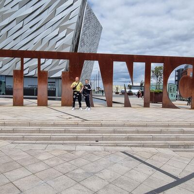 Visitors Sightseeing around Belfast before the BIG match