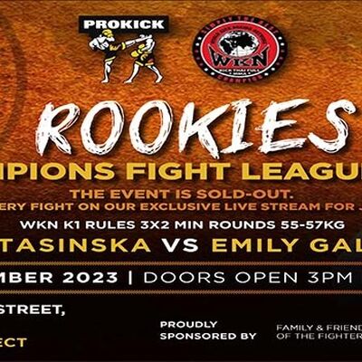 WKN K1 Rules 3x2 Min Rounds 55-57kg Iga Ptasinska (ProKick) Vs Emily Gailey (Castle K1 Kickboxing) Sponsored by - Friends and Family