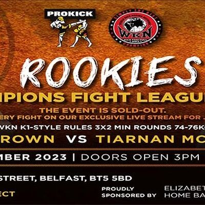 WKN K1-Style Rules 3x2 Min Rounds 74-76kg Owen Brown (ProKick) Vs Tiarnan Mc Nulty (KickFit Strabane ) Sponsored by - Elizabeth's Home Bakery