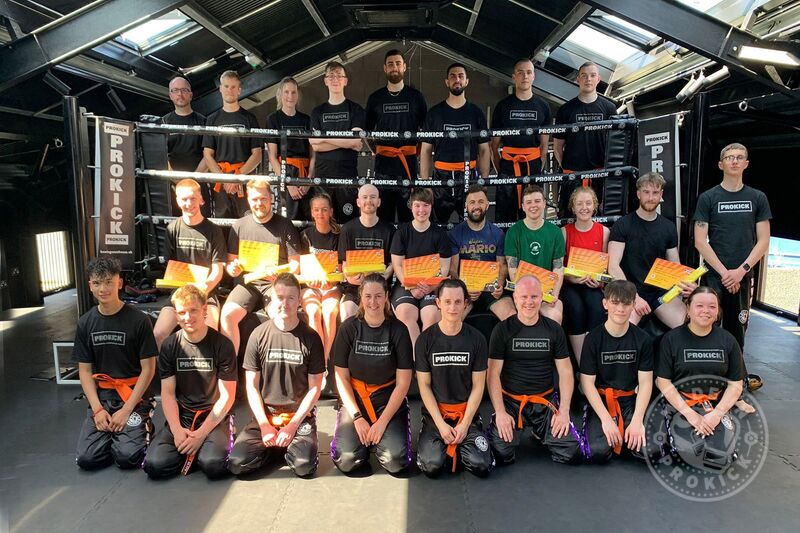 Pictured here (TODAY 3rd June) everyone took the test in the hopes of moving up to the next belt level at the ProKick Gym, Belfast's kickboxing school of excellence.