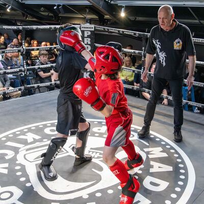 Non-stop action from a Light-Contact Low-Kick Rules match between Hunter Moore (ProKick) WINNER POINTS Vs Carter McAllister (Champions Kickboxing Larne)