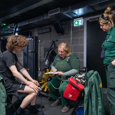 Medic's conducting pre-fight health checks to all teams meetings before the show starts