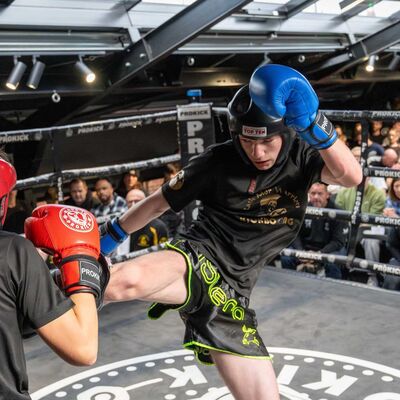 Daniel McConnell fires in a nice mid kick to Reuben Graham (ProKick) when he faced Daniel McConnell (Rath Mor Warriors, Derry) WINNER POINTS - the match was under K1 Rules 50-52kg 3x1.5 rounds and went to points win for Daniel.