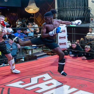 Ayomide Oyedele went up against Ukrainian fighter Ivan Kovalenko from Team Ryano Virginia in a match set at 70-72kg under k1 rules.