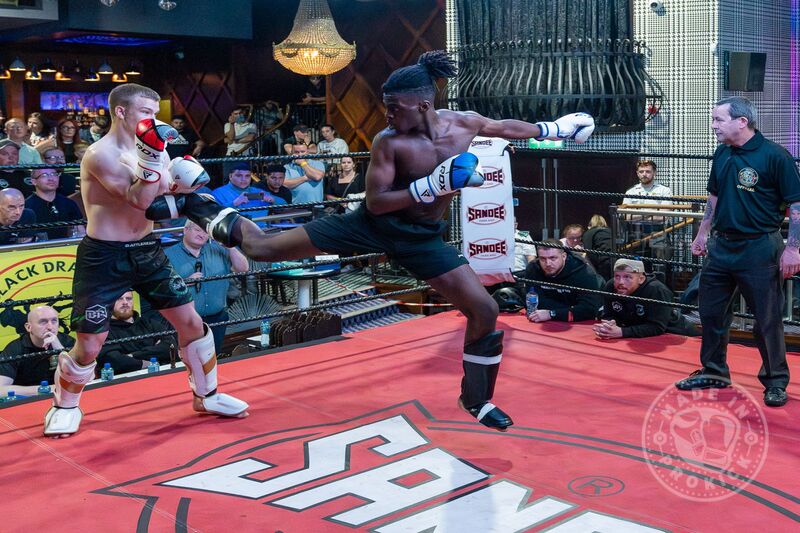 Ayomide Oyedele went up against Ukrainian fighter Ivan Kovalenko from Team Ryano Virginia in a match set at 70-72kg under k1 rules.