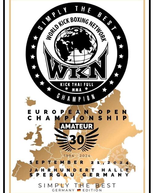 On September 21, 2024, the Jahrhunderthalle Spergau will host the inaugural OPEN Amateur European Championship in Germany, under the international supervision of the WKN world office.