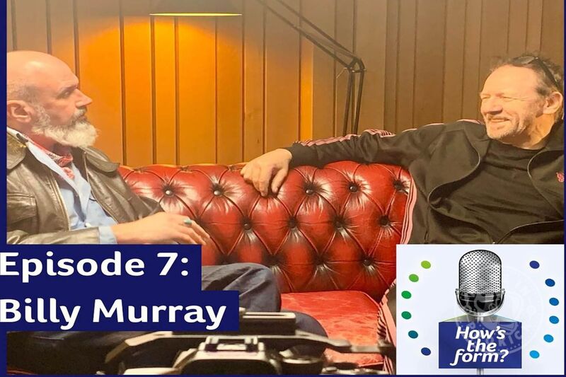 Joe and Billy on the couch for - "How's the form?" a new podcast from Age NI, part of the Good Vibrations men's health programme.