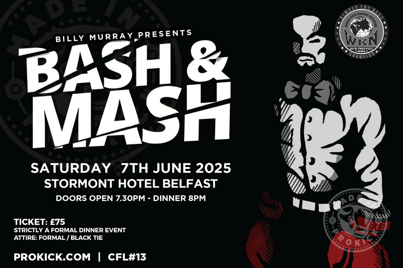 Tickets are NOW available to purchase at the cost of £75 each for Billy Murray's Bash 'n' Mash event at the Stormont Hotel on Saturday 7th June 2025.