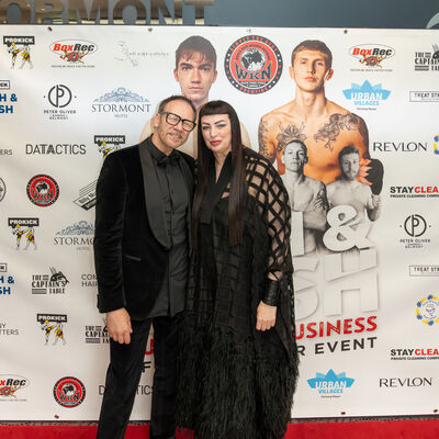 Billy Murray and Adele Robinson at the Bash n Mash 2025