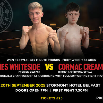 James Whiteside (ProKick) Vs Cormac Creamer (Birr K-1 Kickboxing)