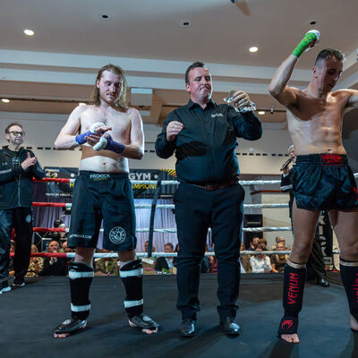 WKN K1-Style - 3x2 Minute Rounds - Fight Weight 76-78Kg Cameron Parkinson 77.3kg (ProKick) Vs Jack Kirwan 77.6kg (Birr K-1 Kickboxing, Offaly)