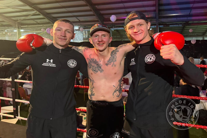 Winning team - Dan and James Braniff in Scotland July 5th 2025. Snoddon sent Henderson to the canvas not once, but five times throughout two rounds of a scheduled three-round match.