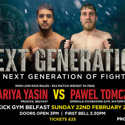 Zakariya Yasin (ProKick) vs. Pawel Tomczuk (Emerald Kickboxing Gym - Waterford)