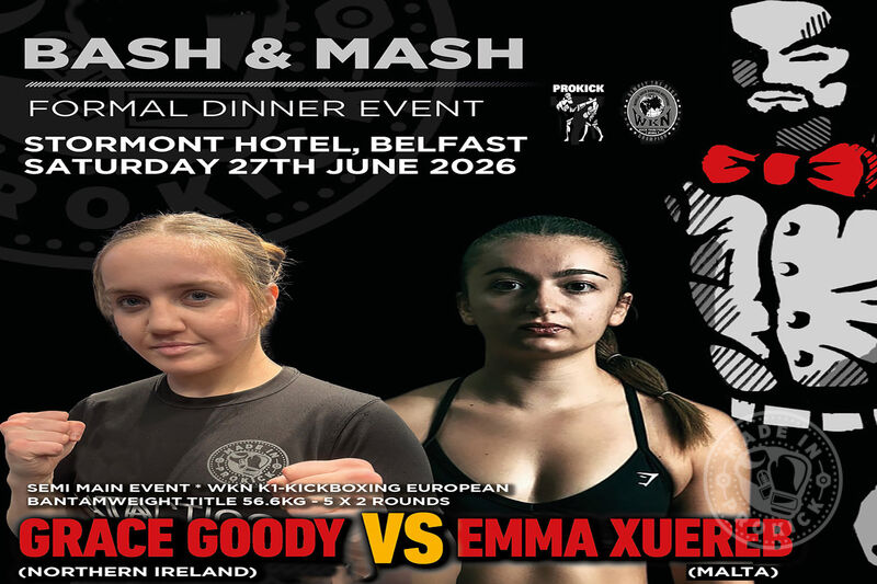 Grace Goody, also known as "The Smiling Assassin," will fight Emma Xuereb for the WKN K-1 European Bantamweight Title.