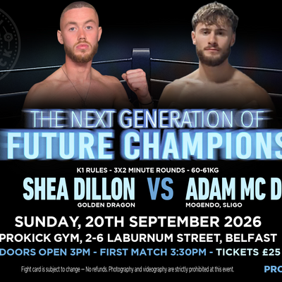 Shea Dillon (Golden Dragon) vs. Adam Mc Donagh (Mugendo Silgo)