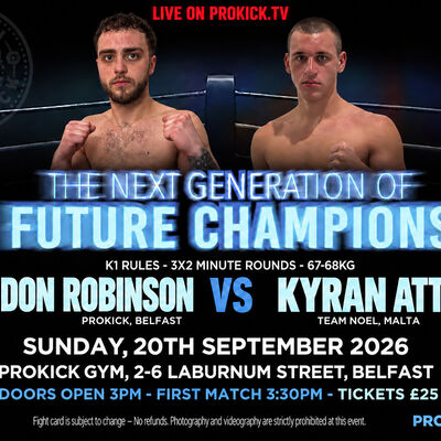 Brandon Robinson (ProKick Belfast) vs. Kyran Attard Team Noel Malta)